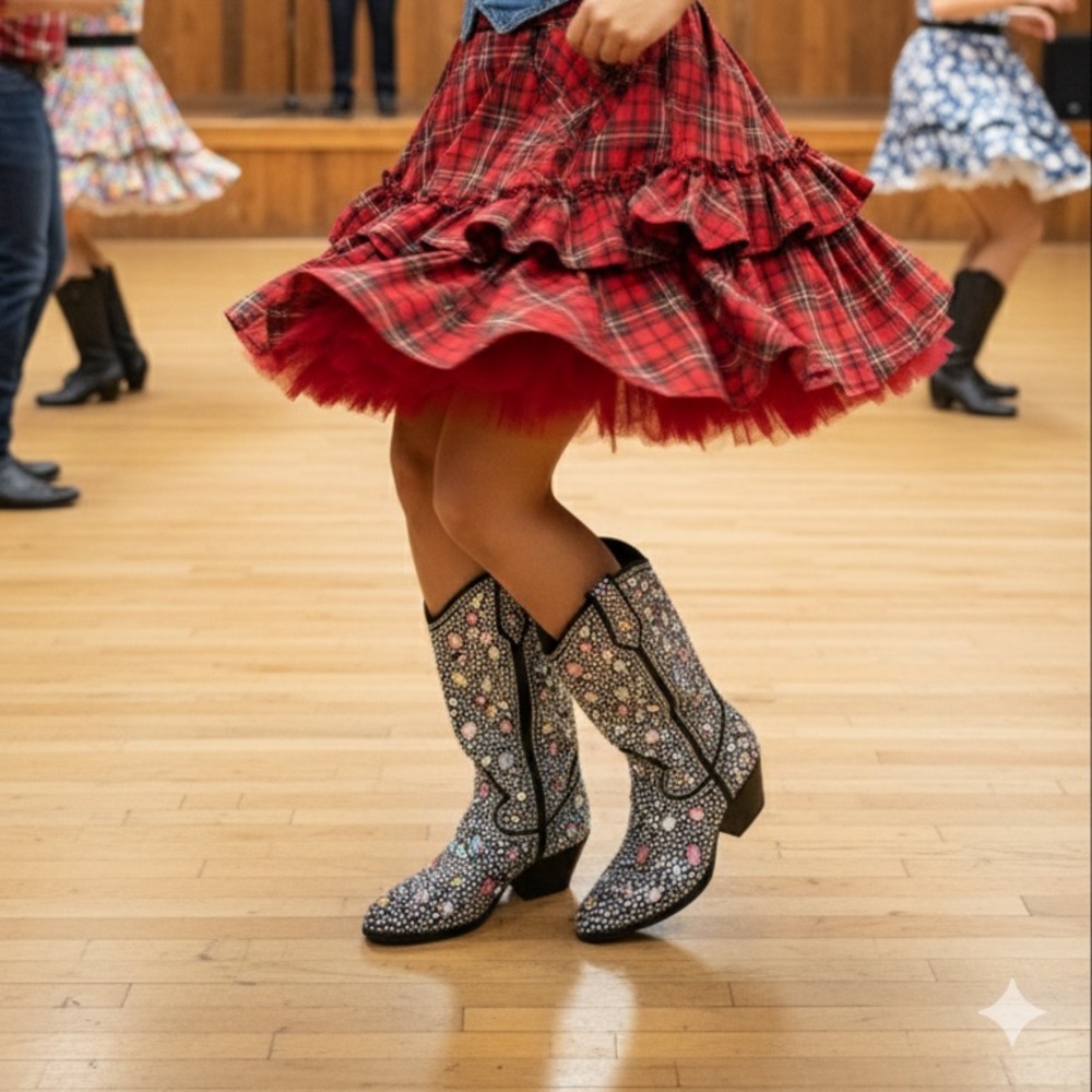 Rhinestone Heels Cowgirl Boots